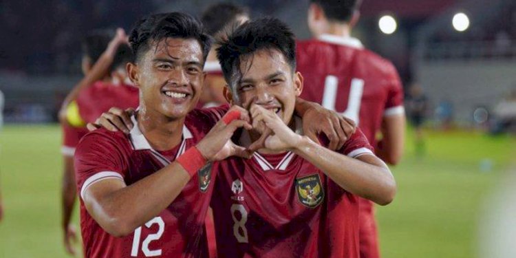 Tim U-23 Indonesia meraih kemenangan meyakinkan saat bertemu Taiwan di laga kualifikasi Piala Asia U-23 di Stadion Manahan Solo, Sabtu malam (9/9)/Net