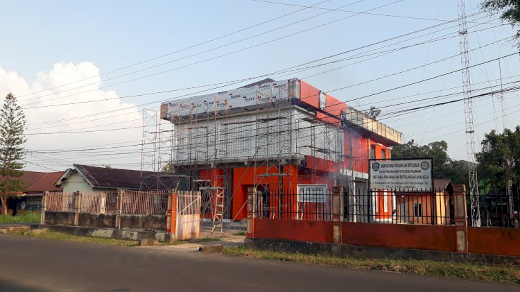 Gedung Basarnas Lubuklinggau yang sedang dalam tahap penyelesaian.  (ist/rmolsumsel.id) 