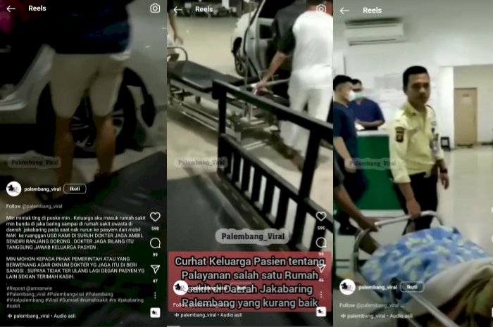 Postingan di media sosial terkait pelayanan buruk dari RS Bunda Jakabaring, Palembang/repro