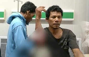 Warga Desa Paldas, Kecamatan Rantau Bayur, Kabupaten Banyuasin, mengalami luka tembak pada Selasa malam/ist