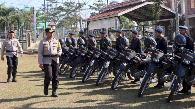 Sebanyak 50 personel dari Batalyon Brimob B Pelopor Petanang Polda Sumatera Selatan diturunkan dan disiagakan untuk membantu mengantisipasi terjadinya kebakaran hutan dan lahan/ist