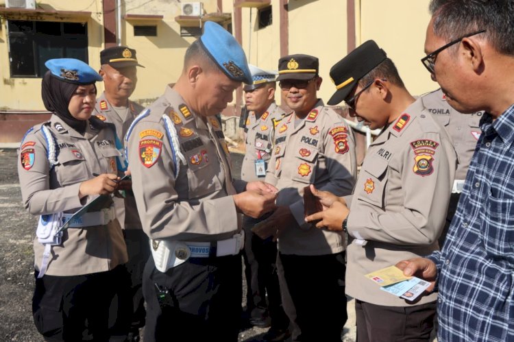 Subbidprovos Bidpropam Polda Sumsel melaksanakan Sidak Pemeriksaan atau yang dikenal sebagai Gaktibplin di Polres Muratara/ist