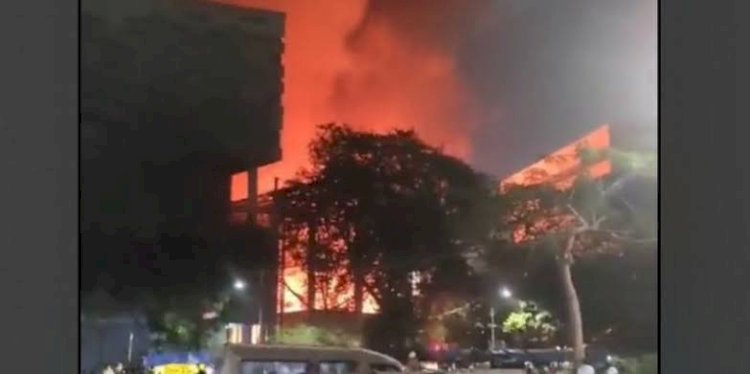 Kebakaran di Museum Nasional atau Museum Gajah, Sabtu malam (16/9)/Net