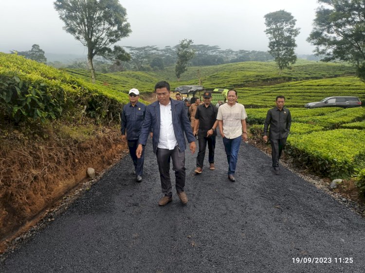 Komisi III DPRD Pagar Alam saat melakukan Sidak ke lokasi proyek jalan Rp 21 Miliar di kawasan objek wisata gunung Dempo Selasa (20/09). (ist/RMOLSumsel.id)
