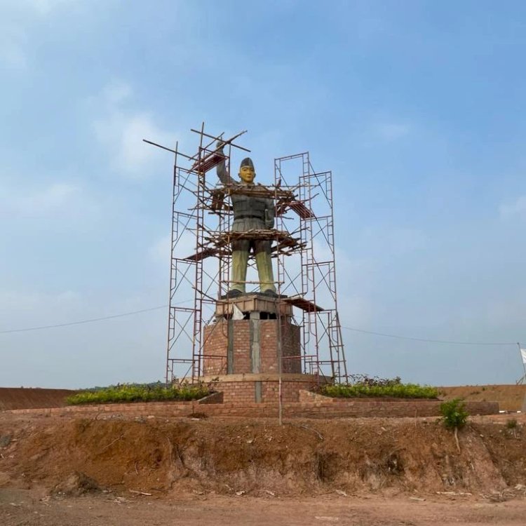 Patung Bung Karno yang berada di kawasan Bung Karno Sport Center Banyuasin. (ist/rmolsumsel.id)