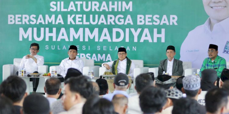 Bakal Cawapres Muhaimin Iskandar silahturahmi ke Gedung Pusat Dakwah Muhammadiyah Makassar/Ist