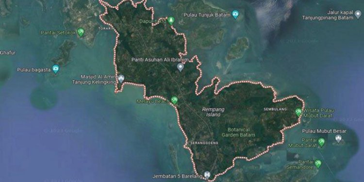 Peta Pulau Rempang/ist