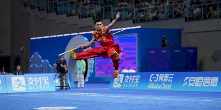 Atlet wushu Indonesia, Harris Horatius, sukses mengumandangkan Indonesia Raya di Hangzhou, China/Dok NOC Indonesia