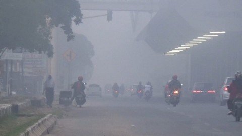 Kabut asap di Palembang akibat Karhutla/net