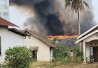 Gunung Sampah TPA Sukawinatan Palembang Kembali Terbakar