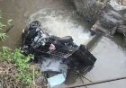 Sopir Ngantuk, Mobil Pikap Pengangkut Sayur di Pagar Alam Terjun ke Sungai