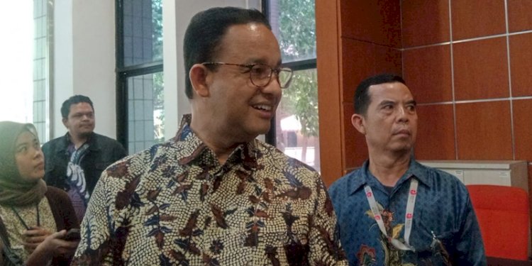 Bakal Capres Koalisi Perubahan untuk Persatuan, Anies Baswedan di Gedung BRIN, Jalan Gatot Subroto, Jakarta Selatan, Kamis (5/10)/RMOL