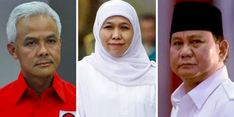 Gubernur Jawa Timur, Khofifah Indar Parawansa, jadi rebutan Prabowo Subianto dan Ganjar Pranowo/Repro