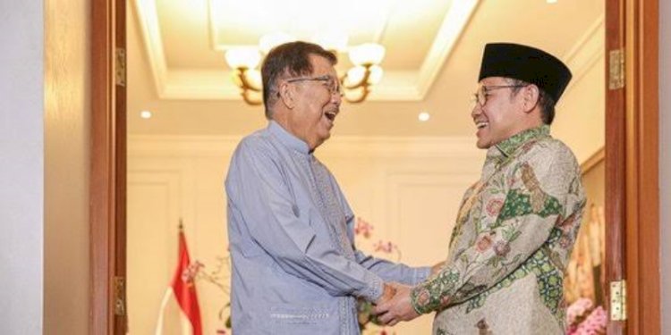 Ketua Umum Partai Kebangkitan Bangsa (PKB) Muhaimin Iskandar bersama Jusuf Kalla/Ist