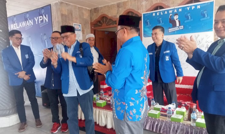 Sekretaris Dewan Pimpinan Wilayah (DPW) Partai Amanat Nasional (PAN) Sumatera Selatan (Sumsel), Dr H Joncik Muhammad saat mengunjungi relawan YPN/ist