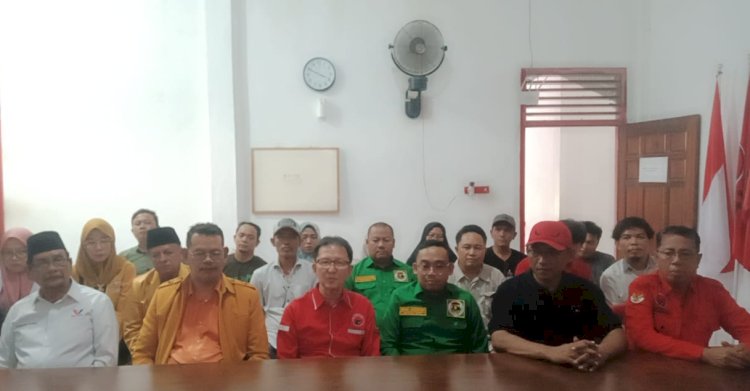 Ketua DPC PDI Perjuangan bersama Tim Koalisi siap memenangkanan Ganjar Pranowo (GP) di Kabupaten Muara Enim/ist