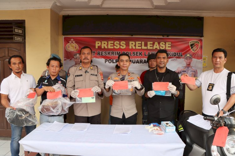 Press rilisi ungkap kasus terkait pembunuhan di Polres Muara Enim/ist