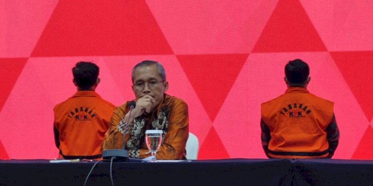 Wakil Ketua KPK, Alexander Marwata saat mengumumkan penahanan tersangka Syahrul Yasin Limpo dan Muhammad Hatta/RMOL