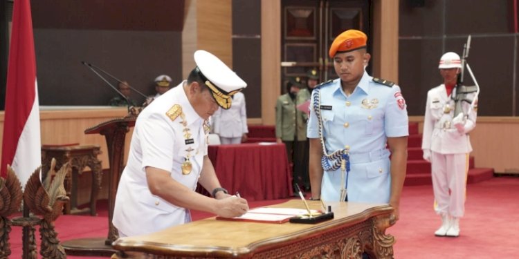 Serah terima jabatan (Sertijab) sejumlah jabatan strategis yang dipimpin Panglima TNI, Laksamana Yudo Margono/Net