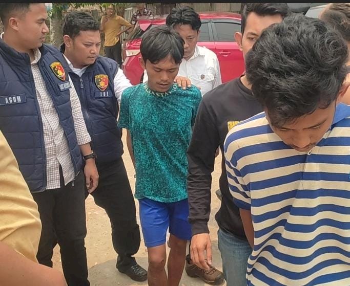 Dua pelaku curanmor di Banyuasin tertangkap korbannya lantaran terjebak macet. (Ist/RMOLSumsel.id)