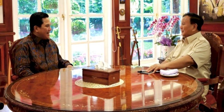 Prabowo Subiant dan Erick Thohir/Net