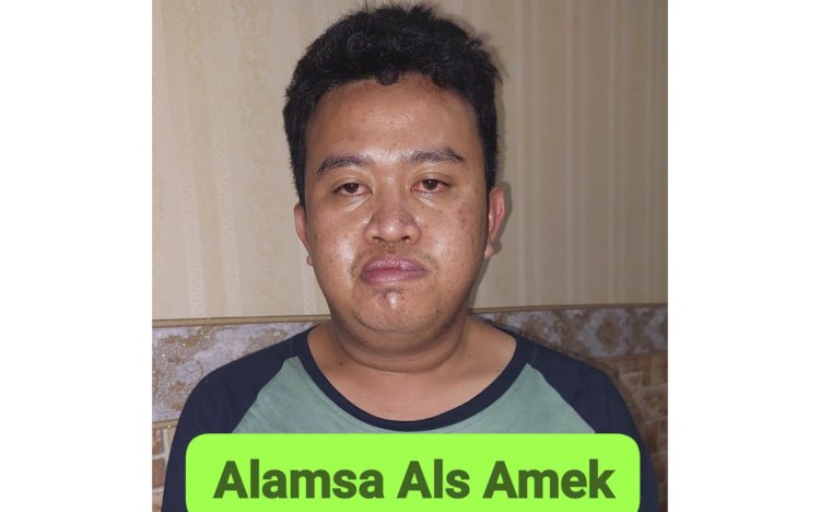 s Alamsa alias Amek (24), tersangka kasus curanmor dan jambret . (Denny Pratama/RMOLSumsel.id)
