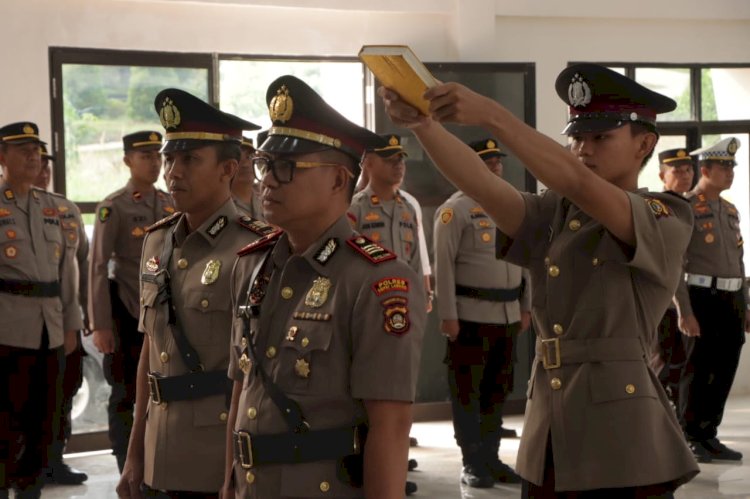 Sertijab Kasat Reskim Polres Empat Lawang. (Salim/RMOLSumsel.id)