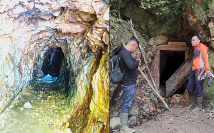 Bekas lubang tambang emas ilegal di kawasan rimba candi Pagar Alam. (dok. KPH X Dempo)