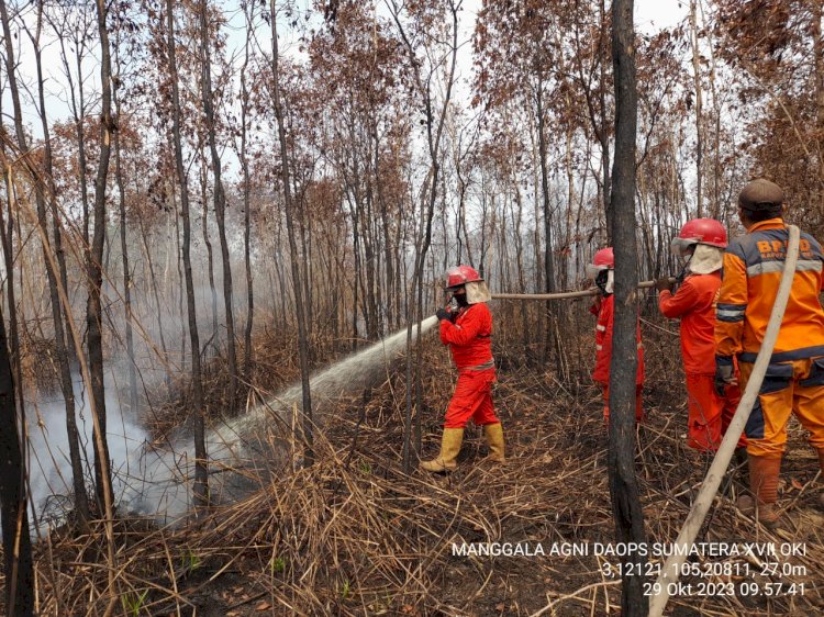 Lokasi kebakaran di Kabupaten OKI, Sumatera Selatan. (dok. Manggala Agni)