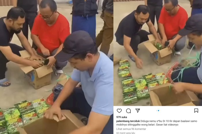 Rekaman video warga yang memperlihatkan tiga orang pria sedang menghitung bungkusan hijau diduga berisikan narkoba jenis sabu-sabu viral di media sosial (medsos) Instagram/ist