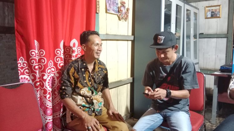 Kades Keban Agung,Idi Aryoni saat dikonfirmasi wartawan/ist