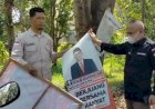 Bawaslu Muara Enim Gelar Operasi Penertiban Ribuan Alat Peraga Kampanye dan Bendera Partai