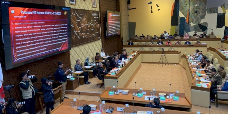 RDP Penyelengga Pemilu dan Kemendagri bersama Komisi II DPR RI, di Komplek Parlemen, Senayan, Jakarta Selatan, Selasa (31/10)/RMOL