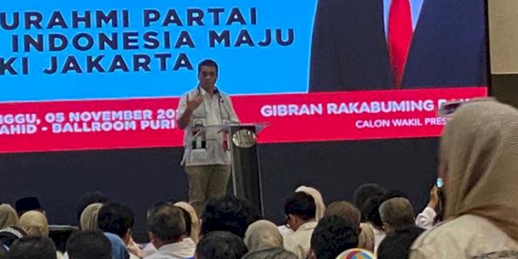Ketua DPD Partai Gerindra DKI Jakarta, Ahmad Riza Patria, saat menyampaikan sambutan/RMOL