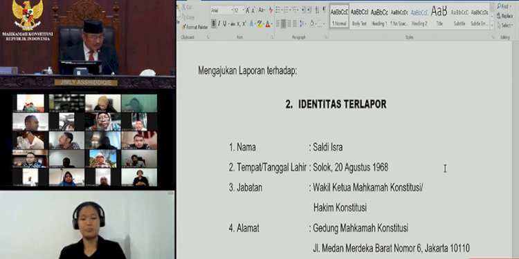 Sidang putusan perkara etik 9 hakim konstitusi yang dipimpin Ketua MKMK, Jimly Asshiddiqie/Rep