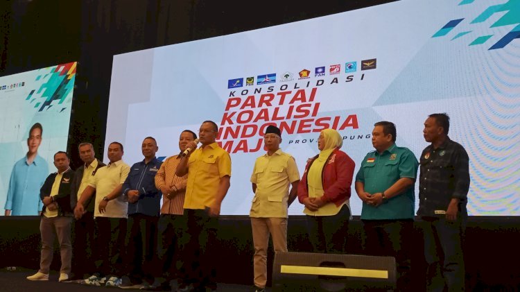 Konsolidasi pemenangan Prabowo-Gibran yang digelar Koalisi Indonesia Maju di Lampung, Sabtu (11/11)/Faiza