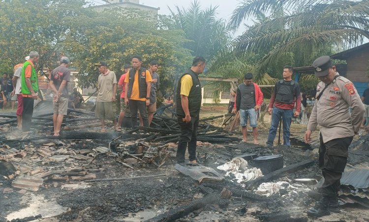 Kebakaran rumah berdinding papan di wilayah Nibung, Kabupaten Muratara sebabkan satu orang meninggal dunia/ist