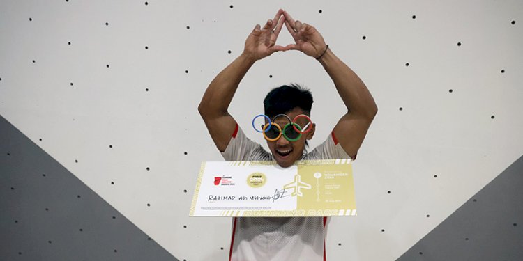 Atlet panjat tebing Indonesia, Rahmad Adi Mulyono, memastikan tiket Olimpiade Paris 2024/Ist