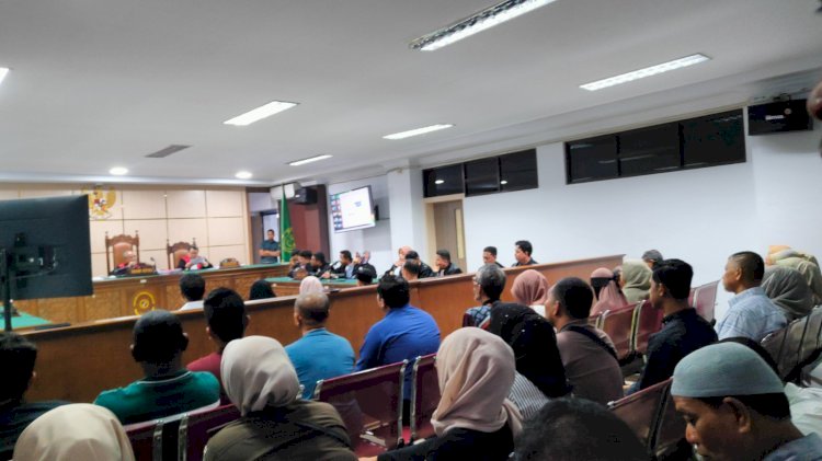 Sidang putusan kasus korupsi monumen Samudera Pasai, Aceh Utara.  (Merza RMOL Aceh/rmolsumsel.id)