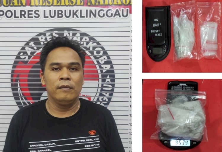 Yuli AS alias Ucok tersangka penyelundupan narkoba dari Pekanbaru ke Lubuklinggau. (ist/RMOLSumsel.id)