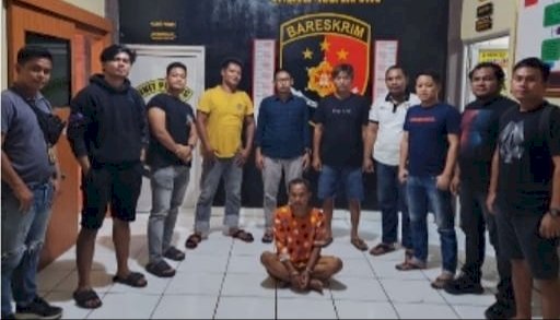 Tersangka tindak kekerasan dalam rumah tangga yang tega bacok tangan istrinya ditangkap Tim Landak Satreskrim Polres Musi Rawas/ist