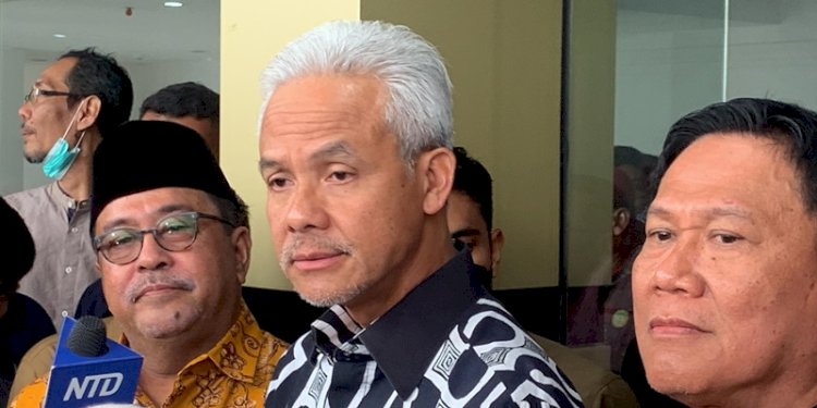 Capres Nomor Urut 3, Ganjar Pranowo di Universitas Muhammadiyah Jakarta (UMJ), Cirendeu, Tangerang Selatan, Kamis (23/11)/RMOL