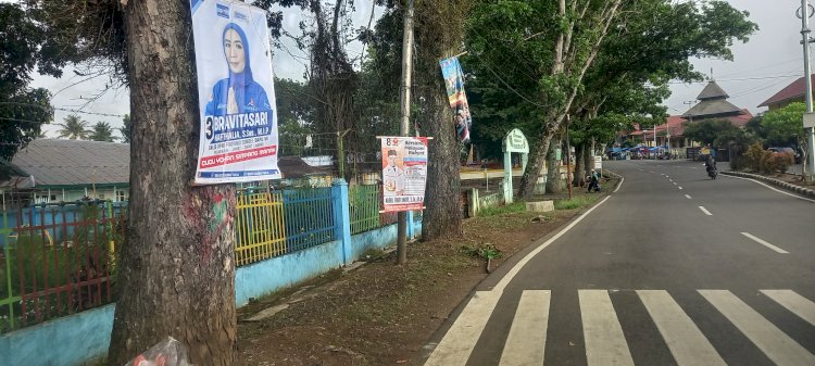 Sejumlah baliho dan banner banyak terpasang di penjuru Kota Pagar Alam. (ist/rmolsumsel.id)