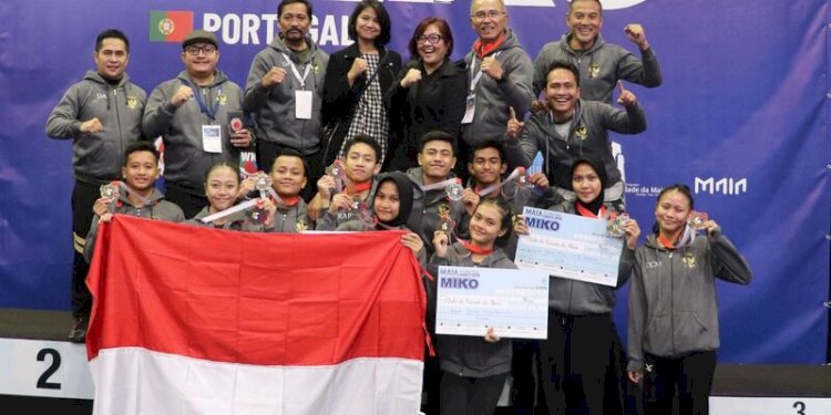 Delegasi karate Indonesia yang bertanding di ajang Maia International Karate Open (MIKO) 2023, Portugal/Ist