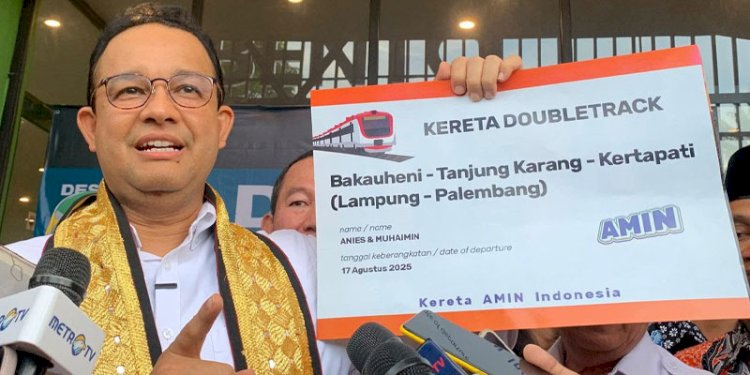 Calon Presiden Nomor Urut 1, Anies Baswedan, saat di Lampung. (ist/rmolsumsel.id)