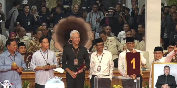 Tiga pasangan calon presiden dan calon wakil presiden (capres-cawapres) 2024, Prabowo Subianto-Gibran Rakabuming Raka; Ganjar Pranowo-Mahfud MD; dan Anies Baswedan-Muhaimin Iskandar/Net