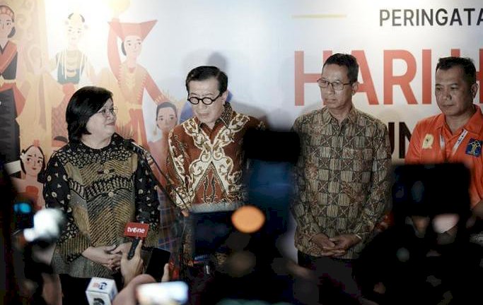 Menteri Hukum dan HAM, Yasonna H Laoly saat meberikan keterangan persnya  di Lapangan Banteng Jakarta Pusat/ist