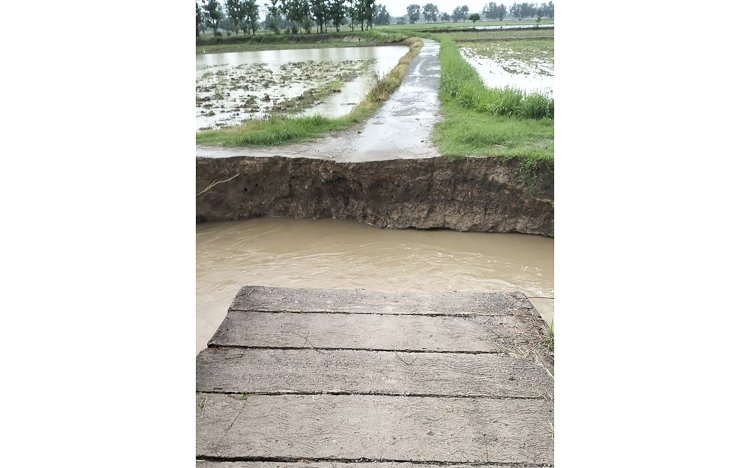 Jemabtan putus di OKU Timur, Sumatera Selatan. (ist/RMOLSumsel.id)