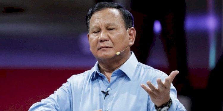 Prabowo Subianto dalam debat capres/net