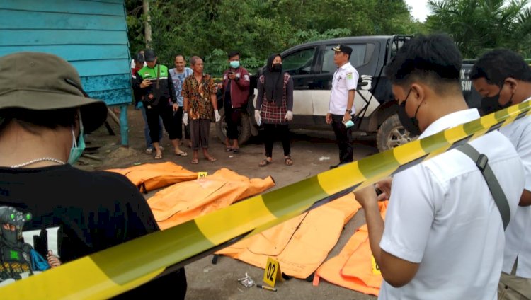 Penemuan empat jenazah di Desa Lumpatan 1, Kecamatan Sekayu, Musi Banyuasin. (ist/rmolsumsel.id)